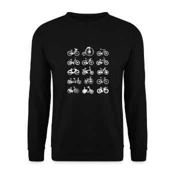 Fahrrad rad räder radl - Unisex Pullover - Schwarz - Vorne - Alina (178cm) & Michal (187cm)