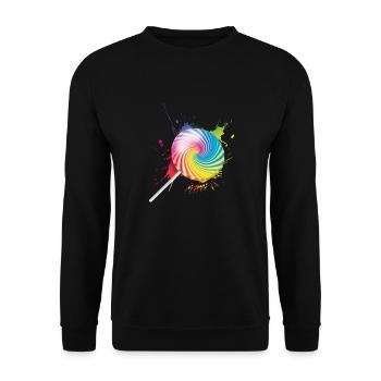 Lollipop - Unisex Sweatshirt - black - Front - Alina (178cm) & Michal (187cm)