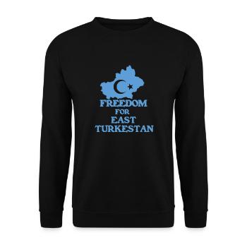 Freedom East Turkestan - Sweat-shirt Unisexe - noir - Devant - Alina (178cm) & Michal (187cm)