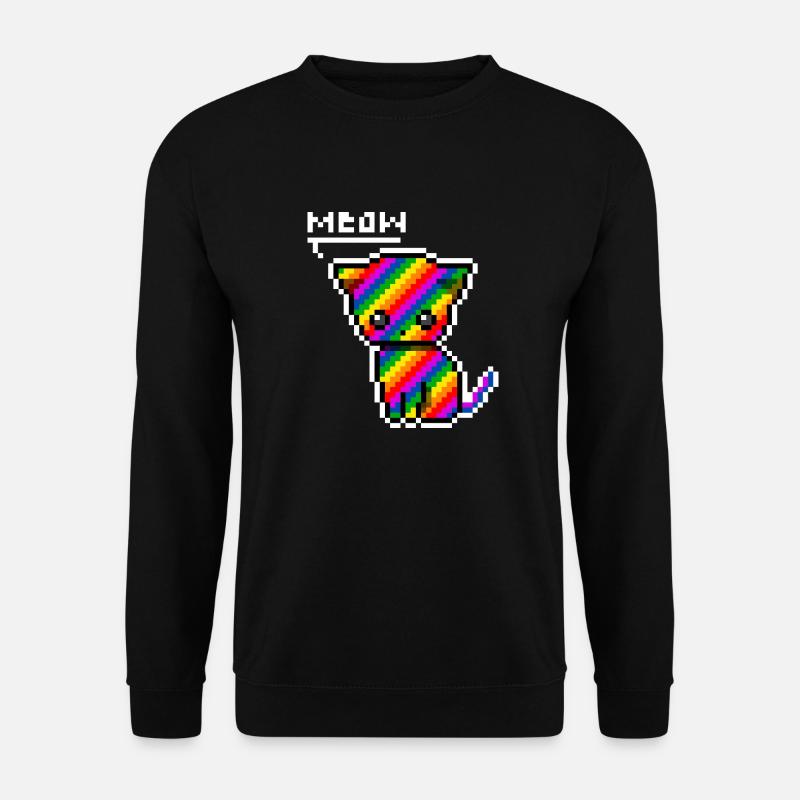 rainbow_kitty_meow - Unisex Sweatshirt - black