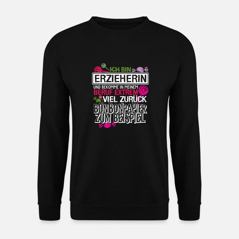 Erzieherin - BonBon - Unisex Pullover - Schwarz