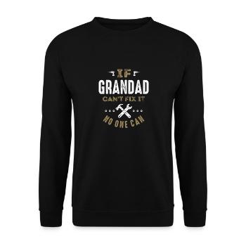 Grandad Can Fix It - Unisex Sweatshirt - black - Front - Alina (178cm) & Michal (187cm)