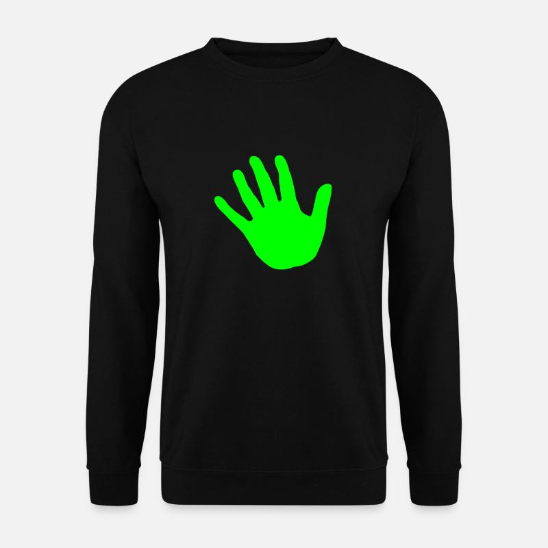 hand green - Unisex Sweatshirt - black