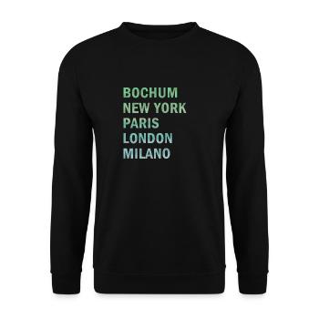 Metropole Bochum - Unisex Pullover - Schwarz - Vorne - Alina (178cm) & Michal (187cm)
