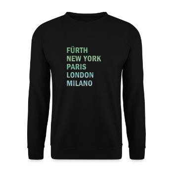 Metropole Fürth - Unisex Pullover - Schwarz - Vorne - Alina (178cm) & Michal (187cm)