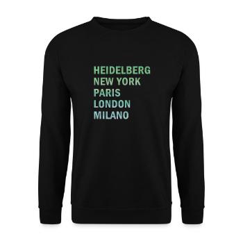 Metropole Heidelberg - Unisex Pullover - Schwarz - Vorne - Alina (178cm) & Michal (187cm)