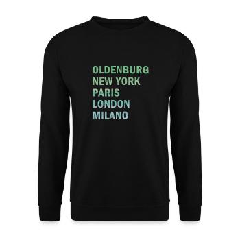 Metropole Oldenburg - Unisex Pullover - Schwarz - Vorne - Alina (178cm) & Michal (187cm)