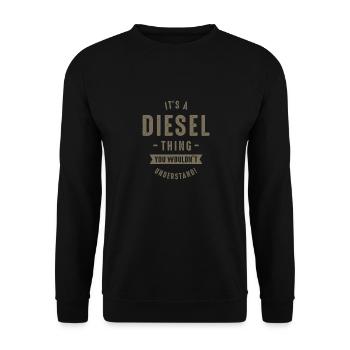 Diesel - Unisex Sweatshirt - black - Front - Alina (178cm) & Michal (187cm)