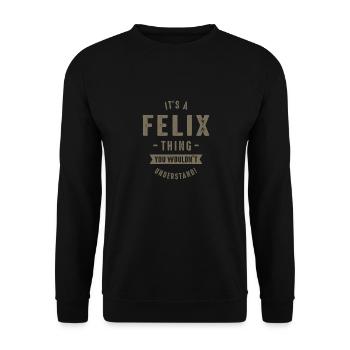Felix - Unisex Sweatshirt - black - Front - Alina (178cm) & Michal (187cm)