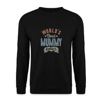 Best Mummy - Unisex Sweatshirt - black - Front - Alina (178cm) & Michal (187cm)