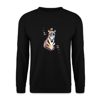 zebra queen of spades - Unisex Pullover - Schwarz - Vorne - Alina (178cm) & Michal (187cm)
