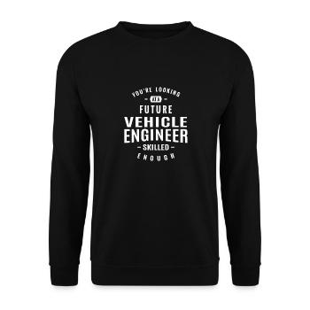Vehicle Engineer - Unisex Sweatshirt - black - Front - Alina (178cm) & Michal (187cm)