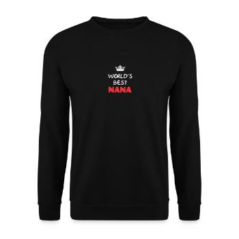Nana - World's best Nana - Unisex Sweatshirt - black - Front - Alina (178cm) & Michal (187cm)