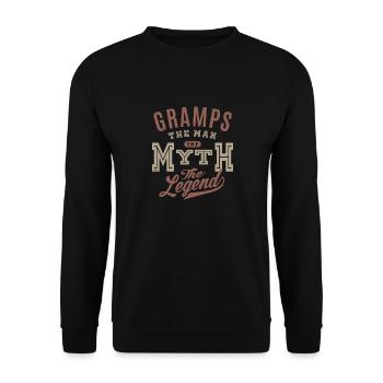Gramps The Man - Unisex Sweatshirt - black - Front - Alina (178cm) & Michal (187cm)