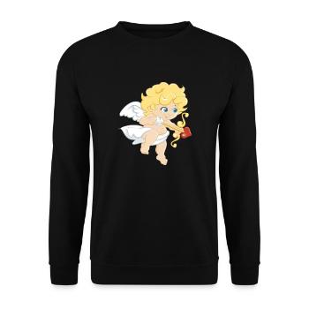 Cupidon - Sweat-shirt Unisexe - noir - Devant - Alina (178cm) & Michal (187cm)