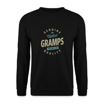 Genuine Gramps - Unisex Sweatshirt - black - Front - Alina (178cm) & Michal (187cm)