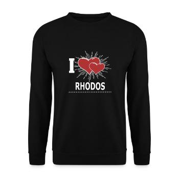 RHODOS - Unisex Pullover - Schwarz - Vorne - Alina (178cm) & Michal (187cm)