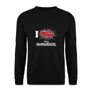 RAUHHAARDACKEL - Unisex Pullover - Schwarz - Vorne - Alina (178cm) & Michal (187cm)