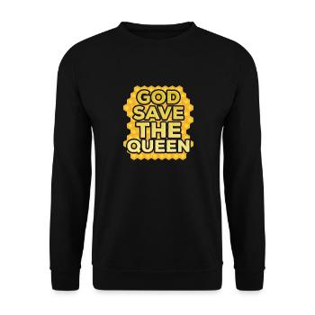 Bees - God Save The Queen - Unisex Sweatshirt - black - Front - Alina (178cm) & Michal (187cm)