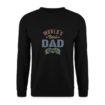 Best Dad - Unisex Sweatshirt - black - Front - Alina (178cm) & Michal (187cm)