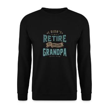Professional Grandpa - Unisex Sweatshirt - black - Front - Alina (178cm) & Michal (187cm)
