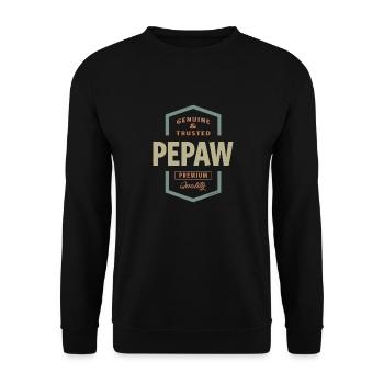 Genuine Pepaw - Unisex Sweatshirt - black - Front - Alina (178cm) & Michal (187cm)