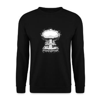 Explosion nuclear brightly glowing - Unisex Sweatshirt - black - Front - Alina (178cm) & Michal (187cm)