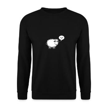 Das Schaf sagt Ba - Unisex Pullover - Schwarz - Vorne - Alina (178cm) & Michal (187cm)