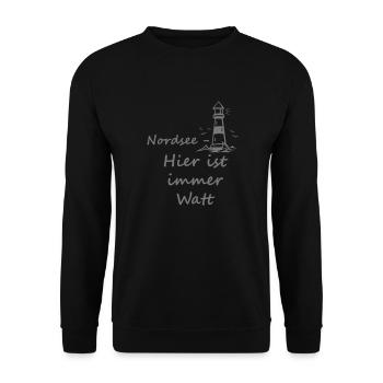 Nordsee - Unisex Pullover - Schwarz - Vorne - Alina (178cm) & Michal (187cm)