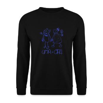 Grandma and OPa - Unisex Sweatshirt - black - Front - Alina (178cm) & Michal (187cm)