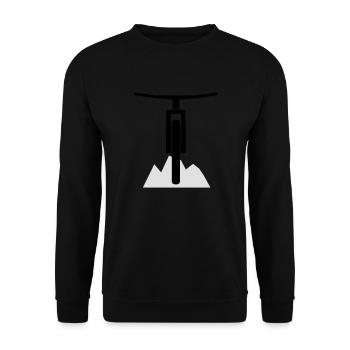 live_to_ride_logo - Unisex Pullover - Schwarz - Vorne - Alina (178cm) & Michal (187cm)