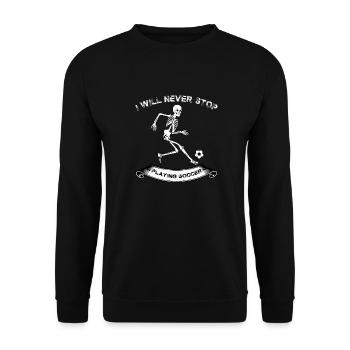 Soccer - Unisex Sweatshirt - black - Front - Alina (178cm) & Michal (187cm)