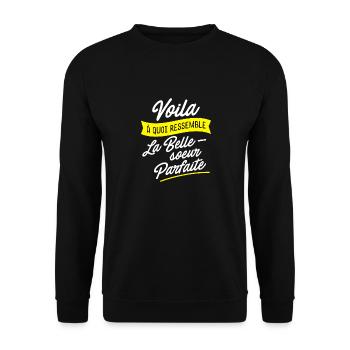 Belle soeur parfaite - Sweat-shirt Unisexe - noir - Devant - Alina (178cm) & Michal (187cm)