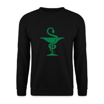 apotheker Tasse Hygieia apotheke - Unisex Pullover - Schwarz - Vorne - Alina (178cm) & Michal (187cm)