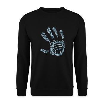 volleyball water polo handprint - Unisex Sweatshirt - black - Front - Alina (178cm) & Michal (187cm)