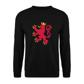 lion du luxembourg symbole drapeau - Sweat-shirt Unisexe - noir - Devant - Alina (178cm) & Michal (187cm)