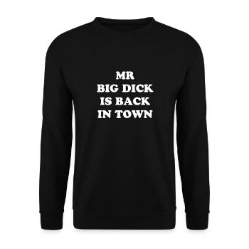 Mr. Big Dick is back in Town - Unisex Pullover - Schwarz - Vorne - Alina (178cm) & Michal (187cm)
