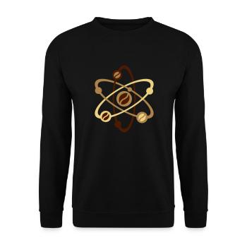 Café (modèle atomique) - Sweat-shirt Unisexe - noir - Devant - Alina (178cm) & Michal (187cm)