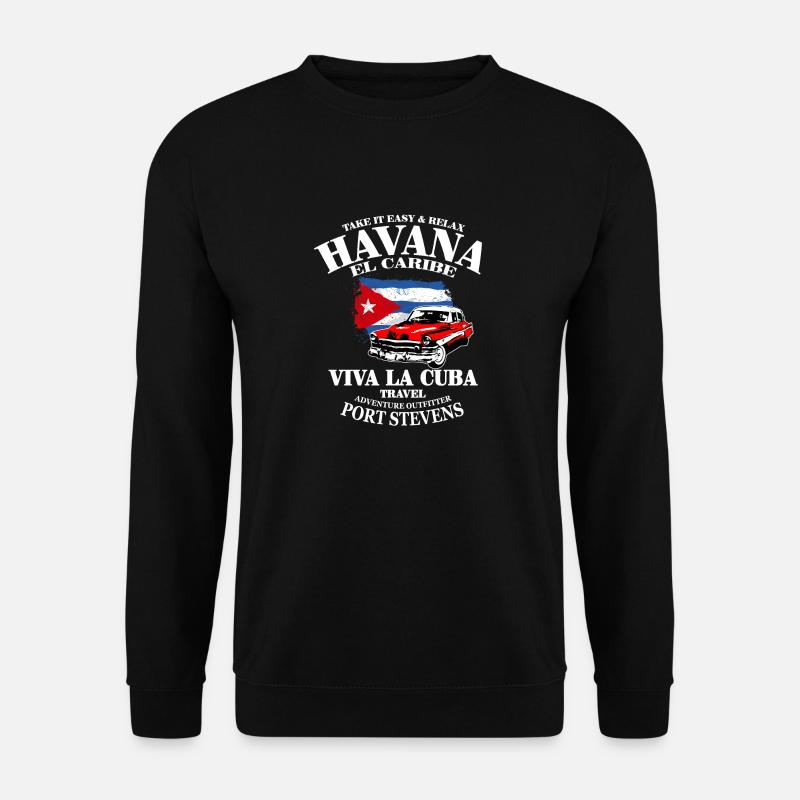 Havana - Cuba Flag - Unisex Sweatshirt - black