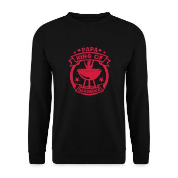 papa king roi barbecue logo fete - Sweat-shirt Unisexe - noir - Devant - Alina (178cm) & Michal (187cm)