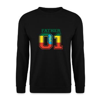 Father vater papa 01 queen Äthiopien - Unisex Pullover - Schwarz - Vorne - Alina (178cm) & Michal (187cm)