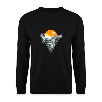 Landscape - Sweat-shirt Unisexe - noir - Devant - Alina (178cm) & Michal (187cm)