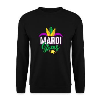 Fête de Mardi Gras 2018 - Carnaval - mardi gras - Sweat-shirt Unisexe - noir - Devant - Alina (178cm) & Michal (187cm)