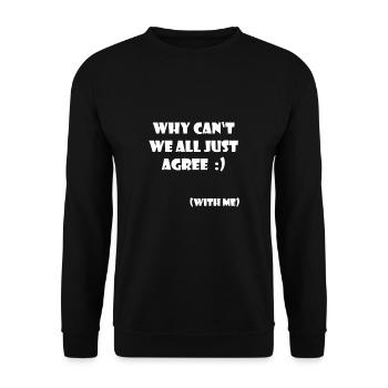 Funny sayings saying know-it-all smart-ass - Unisex Sweatshirt - black - Front - Alina (178cm) & Michal (187cm)