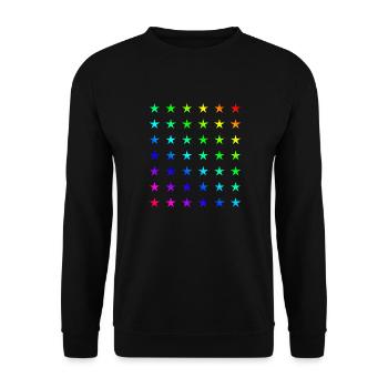 Étoiles arc en ciel arc en ciel drapeau drapeau drapeau - Sweat-shirt Unisexe - noir - Devant - Alina (178cm) & Michal (187cm)