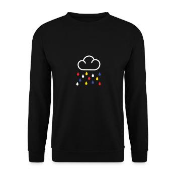 The Rain of Mondrian - Unisex Sweatshirt - black - Front - Alina (178cm) & Michal (187cm)