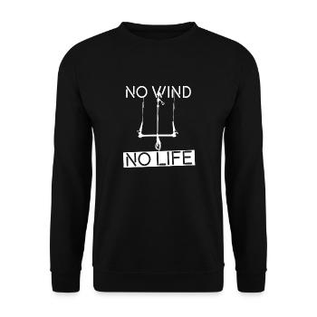 No Wind No Life - Pour les kitesurfeurs - Sweat-shirt Unisexe - noir - Devant - Alina (178cm) & Michal (187cm)