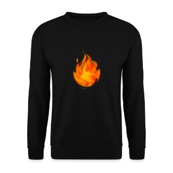 Fire - Unisex Sweatshirt - black - Front - Alina (178cm) & Michal (187cm)
