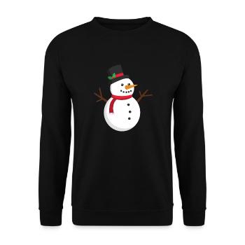 Snowman - Unisex Sweatshirt - black - Front - Alina (178cm) & Michal (187cm)