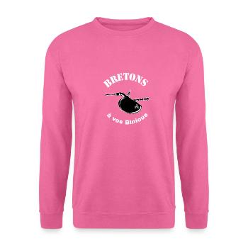 bretagne biniou - Sweat-shirt Unisexe - rose - Devant